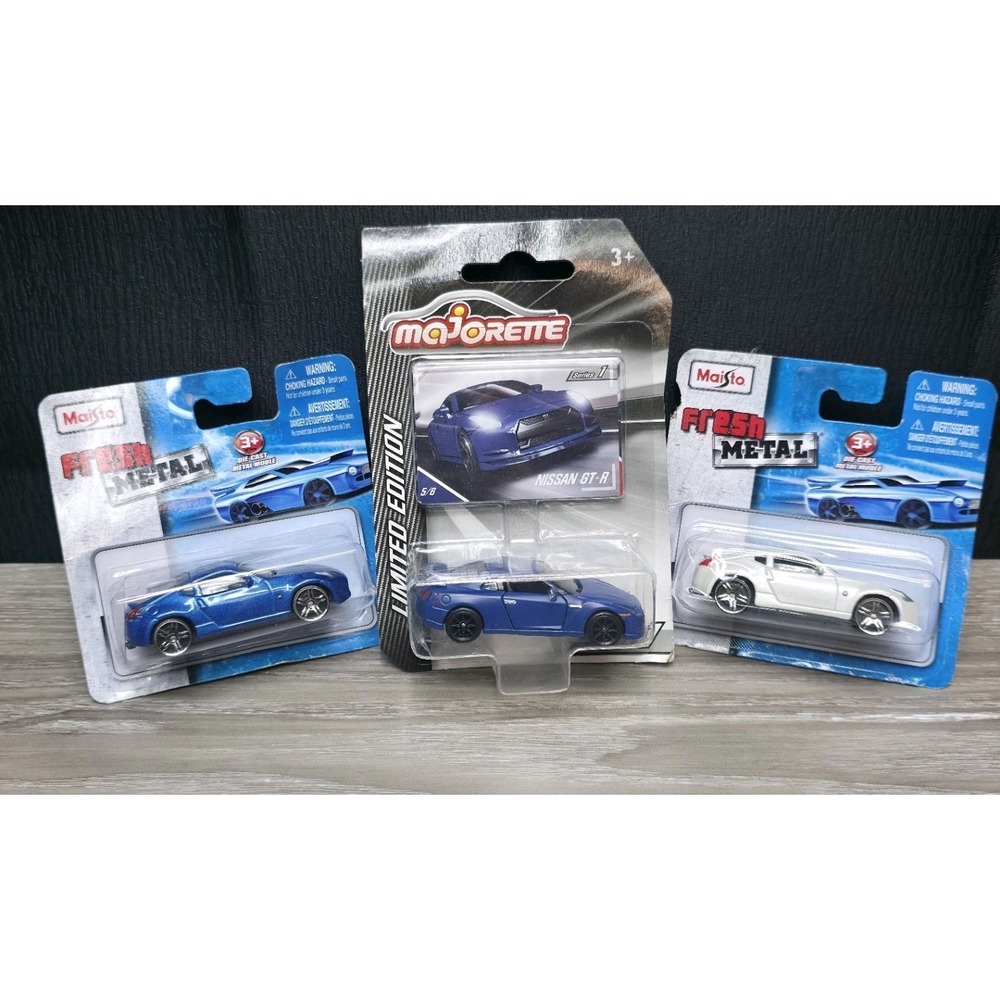 Nissan Diecast Lot Of 3 - 2 Maisto Nissan 300TT/1 Majorette Limited Edition GT-R